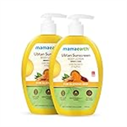 Mamaearth Ubtan Sunscreen For All Skin Types Body Lotion Spf 30 With Turmeric & Saffron For Glowing Skin ? 300 Ml (Pack Of 2)